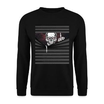 Halloween costume squelette majeur - Sweat-shirt Unisexe - noir - Devant - Alina (178cm) & Michal (187cm)