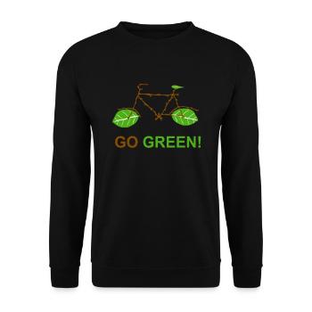 Go Green protection de l'environnement protection du climat environnement vélo - Sweat-shirt Unisexe - noir - Devant - Alina (178cm) & Michal (187cm)