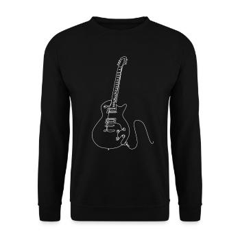 Guitar Line Art Line art hand drawn music - Unisex Sweatshirt - black - Front - Alina (178cm) & Michal (187cm)