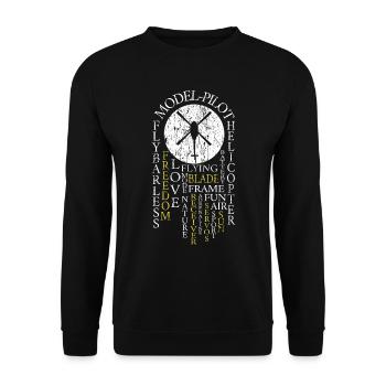 RC Hubschrauber Definition Pilot Ferngesteuert EKG - Unisex Pullover - Schwarz - Vorne - Alina (178cm) & Michal (187cm)