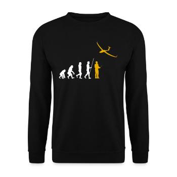 Evolution RC Segelflugzeug Ferngesteuert Modellbau - Unisex Pullover - Schwarz - Vorne - Alina (178cm) & Michal (187cm)