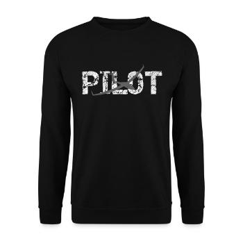RC Segelflugzeug PILOT Ferngesteuert Modellbau - Unisex Pullover - Schwarz - Vorne - Alina (178cm) & Michal (187cm)