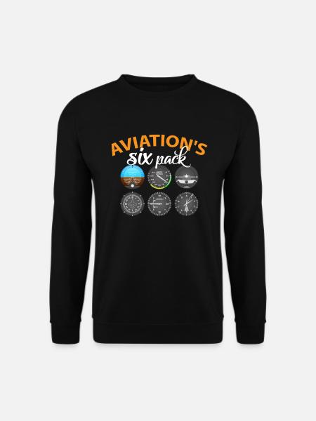 AVIATION Flugzeug Pilot Passagier Airplanes Design - Unisex Pullover - Schwarz