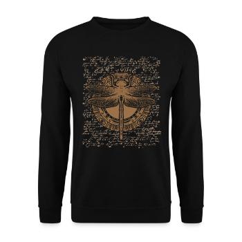 Egypte Libellule Hiéroglyphes Oeil Vintage Anubis - Sweat-shirt Unisexe - noir - Devant - Alina (178cm) & Michal (187cm)