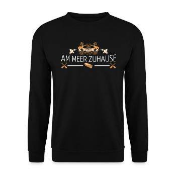 Am Meer Zuhause - Ostsee - Unisex Pullover - Schwarz - Vorne - Alina (178cm) & Michal (187cm)