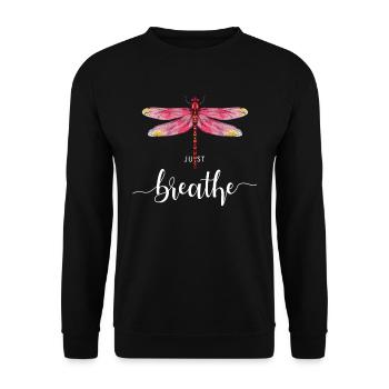 Just Dragonfly Insect Yoga Meditation Summer - Unisex Sweatshirt - black - Front - Alina (178cm) & Michal (187cm)