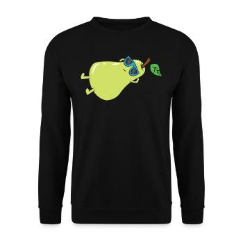 Poire - bains de soleil avec lunettes de soleil - Sweat-shirt Unisexe - noir - Devant - Alina (178cm) & Michal (187cm)