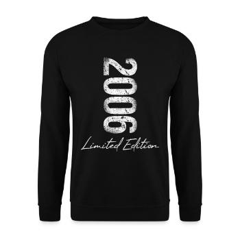 Anniversaire 2006 Édition Limitée Cadeau Occasion Cool - Sweat-shirt Unisexe - noir - Devant - Alina (178cm) & Michal (187cm)