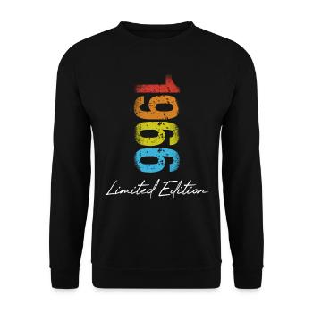 Birthday 1966 Limited Edition Gift Used Cool - Unisex Sweatshirt - black - Front - Alina (178cm) & Michal (187cm)