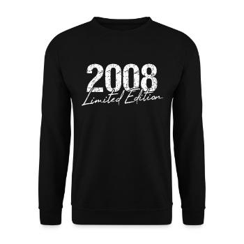 Anniversaire 2008 Édition Limitée Cadeau Occasion Cool - Sweat-shirt Unisexe - noir - Devant - Alina (178cm) & Michal (187cm)
