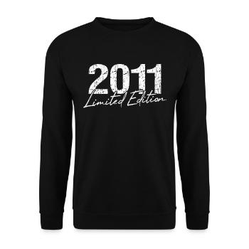 Birthday 2011 Limited Edition Gift Used Cool - Unisex Sweatshirt - black - Front - Alina (178cm) & Michal (187cm)