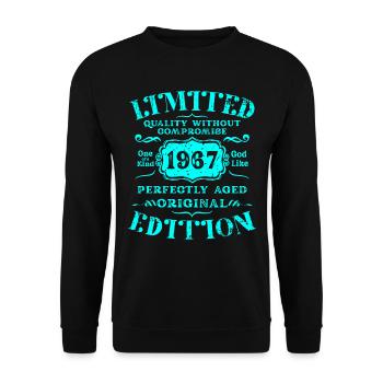 Anniversaire 1967 Édition Limitée Cadeau Occasion Cool - Sweat-shirt Unisexe - noir - Devant - Alina (178cm) & Michal (187cm)