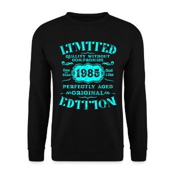 Anniversaire 1985 Édition Limitée Cadeau Occasion Cool - Sweat-shirt Unisexe - noir - Devant - Alina (178cm) & Michal (187cm)