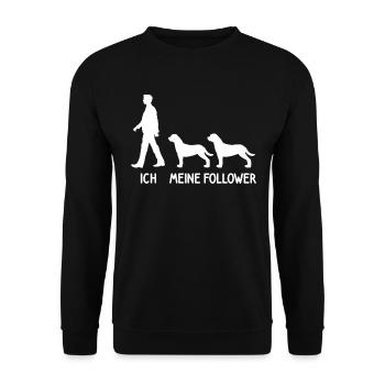 Ich Meine Follower Rottweiler Hunde Züchter Hund - Unisex Pullover - Schwarz - Vorne - Alina (178cm) & Michal (187cm)