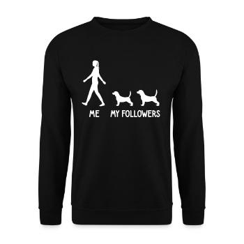 I Mean Followers Beagle Dog Dog Breeder - Unisex Sweatshirt - black - Front - Alina (178cm) & Michal (187cm)