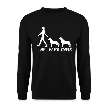 I Mes Followers Golden Retriever Éleveur de chiens - Sweat-shirt Unisexe - noir - Devant - Alina (178cm) & Michal (187cm)