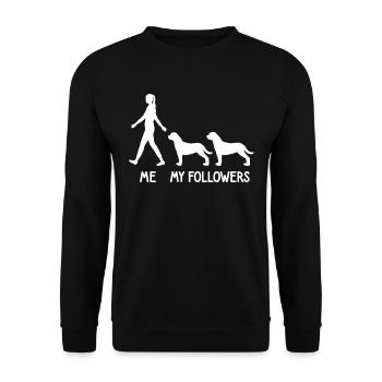 I My Followers Rottweiler Dog Breeder Dog - Unisex Sweatshirt - black - Front - Alina (178cm) & Michal (187cm)
