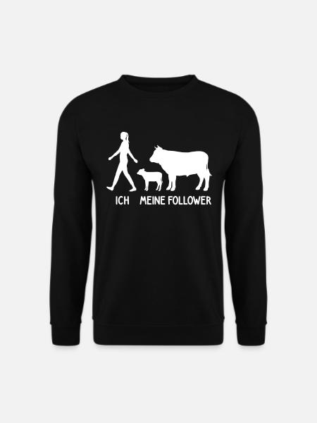 Ich Meine Follower Kuh Züchter Landwirt Kühe Bauer - Unisex Pullover - Schwarz