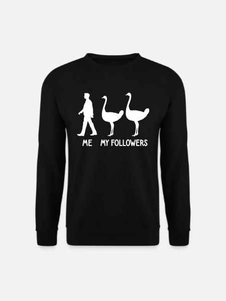 Ich Meine Follower Strauß Zoo Züchter Tierpfleger - Unisex Pullover - Schwarz