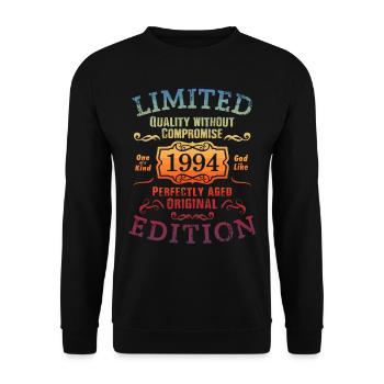 Anniversaire 1994 Édition Limitée Cadeau Occasion Cool - Sweat-shirt Unisexe - noir - Devant - Alina (178cm) & Michal (187cm)