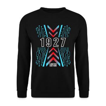 Geburtstag 1927 Gaming Limited Edition Gamer - Unisex Pullover - Schwarz - Vorne - Alina (178cm) & Michal (187cm)