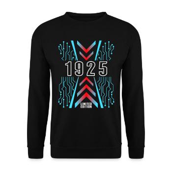 Geburtstag 1925 Gaming Limited Edition Gamer - Unisex Pullover - Schwarz - Vorne - Alina (178cm) & Michal (187cm)