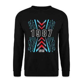 Anniversaire 1987 Gaming Limited Edition Gamer - Sweat-shirt Unisexe - noir - Devant - Alina (178cm) & Michal (187cm)