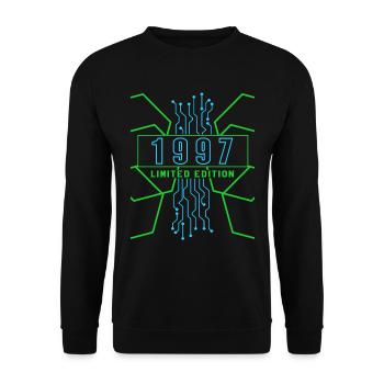 Geburtstag 1997 Gaming Limited Edition Gamer - Unisex Pullover - Schwarz - Vorne - Alina (178cm) & Michal (187cm)