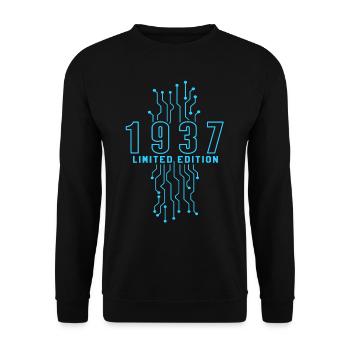 Geburtstag 1937 Gaming Limited Edition Gamer - Unisex Pullover - Schwarz - Vorne - Alina (178cm) & Michal (187cm)