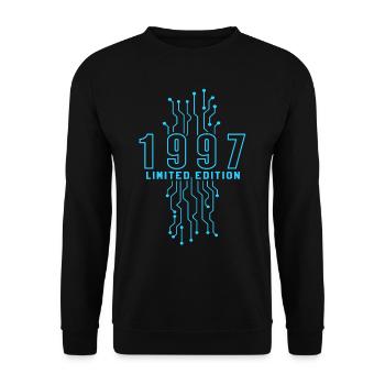Geburtstag 1997 Gaming Limited Edition Gamer - Unisex Pullover - Schwarz - Vorne - Alina (178cm) & Michal (187cm)