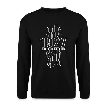 Geburtstag 1927 Gaming Limited Edition Gamer - Unisex Pullover - Schwarz - Vorne - Alina (178cm) & Michal (187cm)