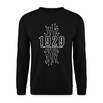 Birthday 1929 Gaming Limited Edition Gamer - Unisex Sweatshirt - black - Front - Alina (178cm) & Michal (187cm)