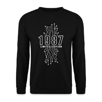 Anniversaire 1987 Gaming Limited Edition Gamer - Sweat-shirt Unisexe - noir - Devant - Alina (178cm) & Michal (187cm)