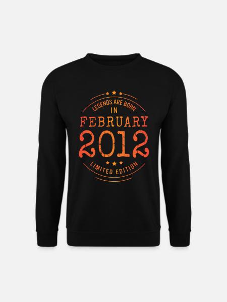 Geburtstag Februar 2012 Limited Edition Vintage - Unisex Pullover - Schwarz