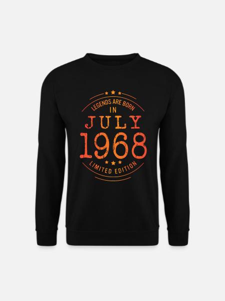 Geburtstag Juli 1968 Limited Edition Vintage - Unisex Pullover - Schwarz