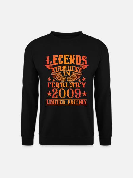 Geburtstag Februar 2009 Limited Edition Vintage - Unisex Pullover - Schwarz