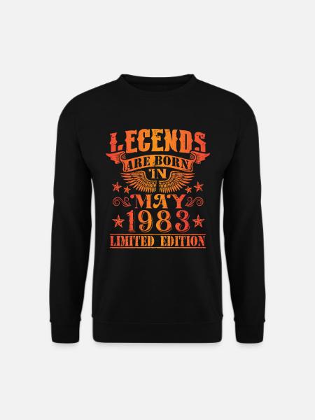 Geburtstag Mai 1983 Limited Edition Vintage - Unisex Pullover - Schwarz