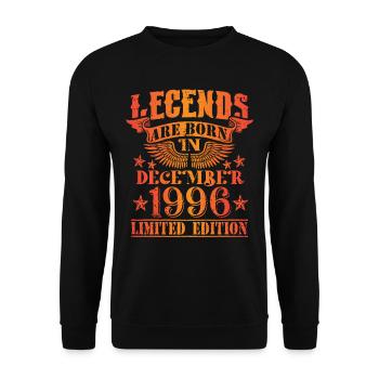 Anniversaire Décembre 1996 Edition Limitée Millésime - Sweat-shirt Unisexe - noir - Devant - Alina (178cm) & Michal (187cm)