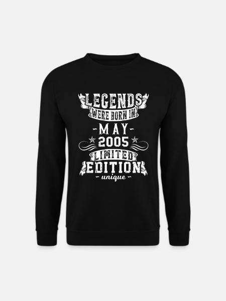 Geburtstag Mai 2005 Limited Edition Vintage - Unisex Pullover - Schwarz