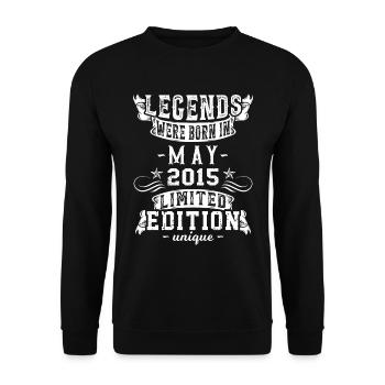 Anniversaire Mai 2015 Edition Limitée Millésime - Sweat-shirt Unisexe - noir - Devant - Alina (178cm) & Michal (187cm)