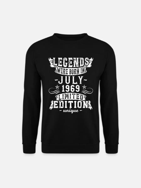 Geburtstag Juli 1969 Jahr Limited Edition Vintage - Unisex Pullover - Schwarz