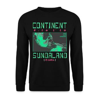 Alte Karte Kontinent Sundanesische Grafik - Unisex Pullover - Schwarz - Vorne - Alina (178cm) & Michal (187cm)
