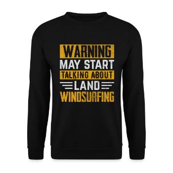 Windsurfing Water Sports - Unisex Sweatshirt - black - Front - Alina (178cm) & Michal (187cm)