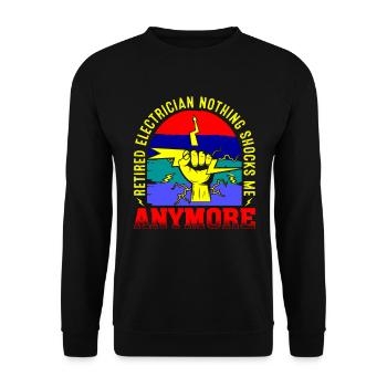 Elektriker Strommeister - Unisex Pullover - Schwarz - Vorne - Alina (178cm) & Michal (187cm)
