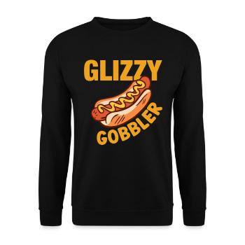 Manger des hot-dogs - pour les amateurs de délicieux hot-dogs - Sweat-shirt Unisexe - noir - Devant - Alina (178cm) & Michal (187cm)
