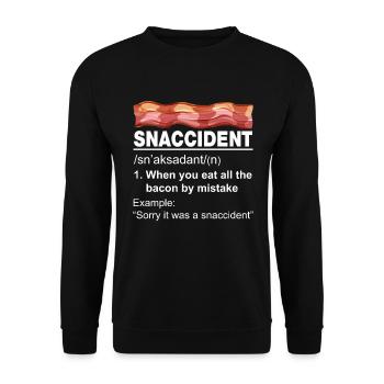 Bacon lover- I do bacon on it - Unisex Sweatshirt - black - Front - Alina (178cm) & Michal (187cm)