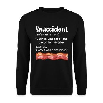 Bacon lover- I do bacon on it - Unisex Sweatshirt - black - Front - Alina (178cm) & Michal (187cm)