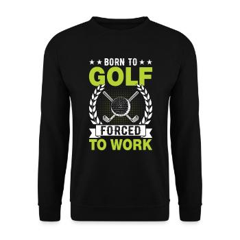 Playing golf is living!- Swing the golf club - Unisex Sweatshirt - black - Front - Alina (178cm) & Michal (187cm)