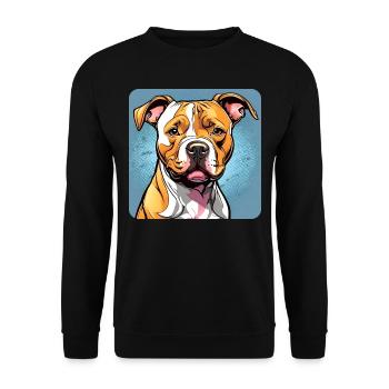 Cute Cute Pitbull Dog - Unisex Sweatshirt - black - Front - Alina (178cm) & Michal (187cm)