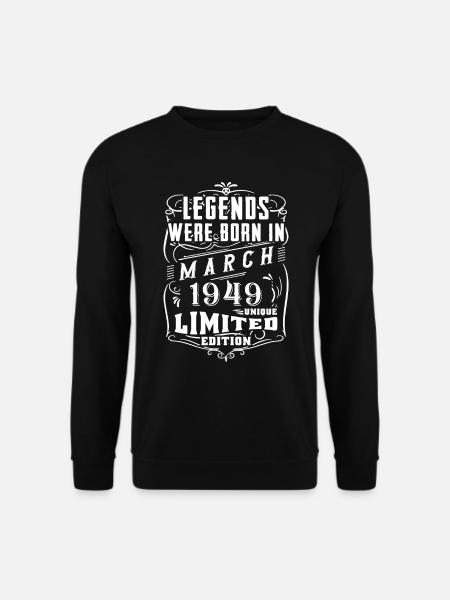 Geburtstag März 1949 Jahr Limited Edition - Unisex Pullover - Schwarz